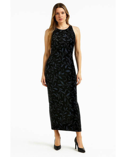 Dusky Leaves Bodycon Dress