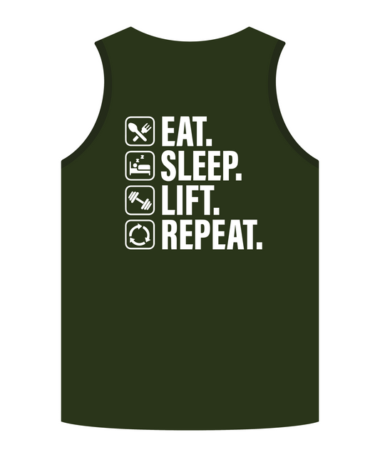 Eat Sleep Lift Repeat Sleeveless T-shirt