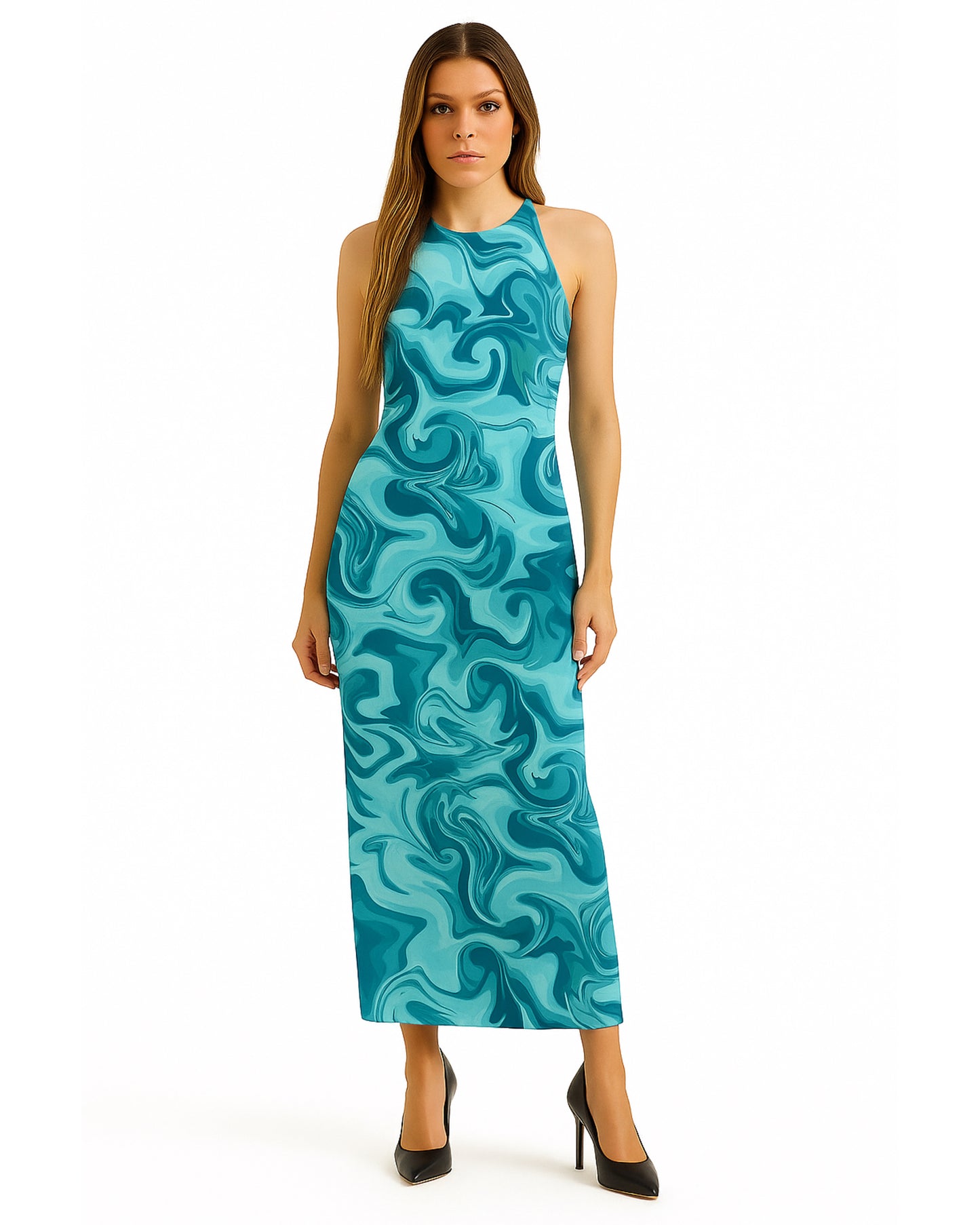 Mystic Tide Bodycon Dress