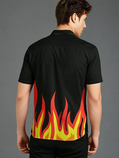 Fire Half Sleeve Shirt