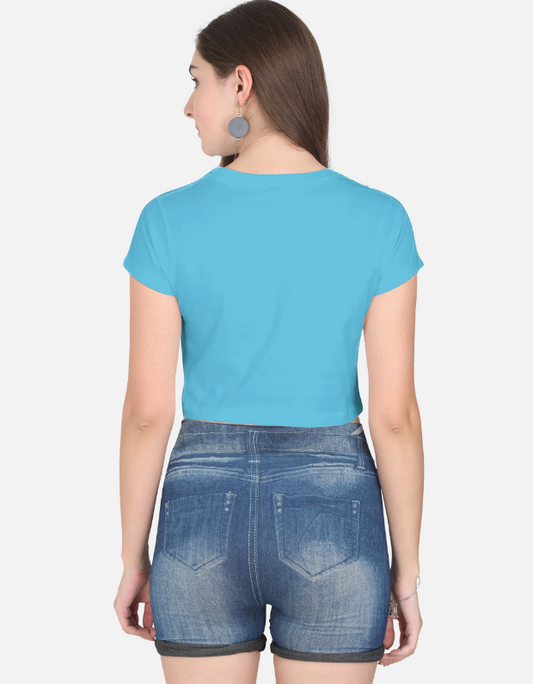 Sky Blue Crop Top