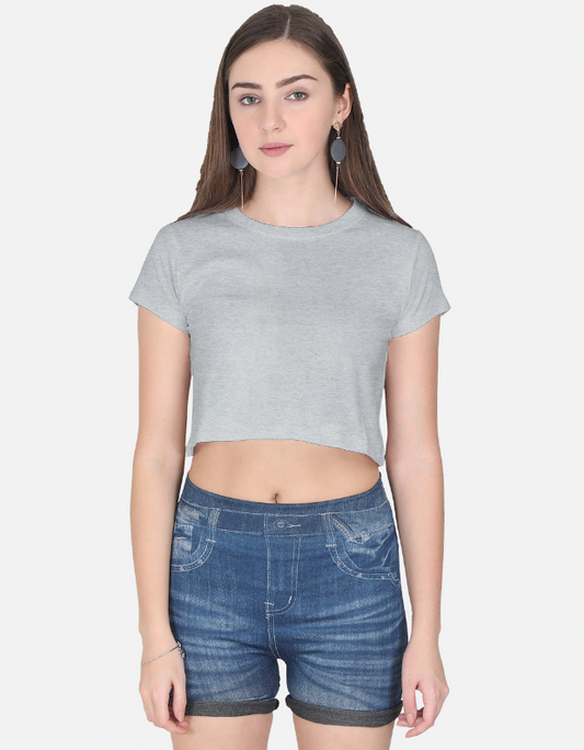 Grey Crop Top