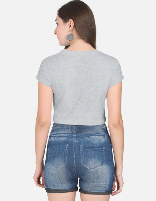 Grey Crop Top