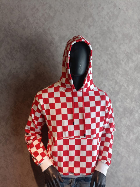 Red Checker Hoodie