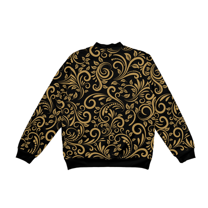 Golden Floral Bomber Jacket