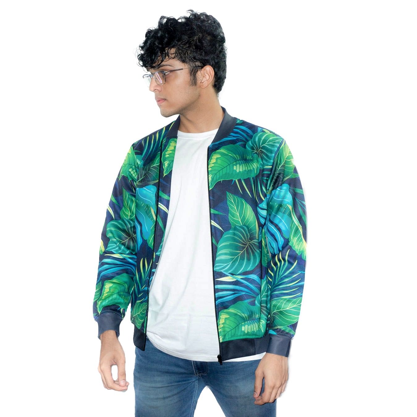 Tropical Leaves  - Bomber Jacket - The Merchendize Store